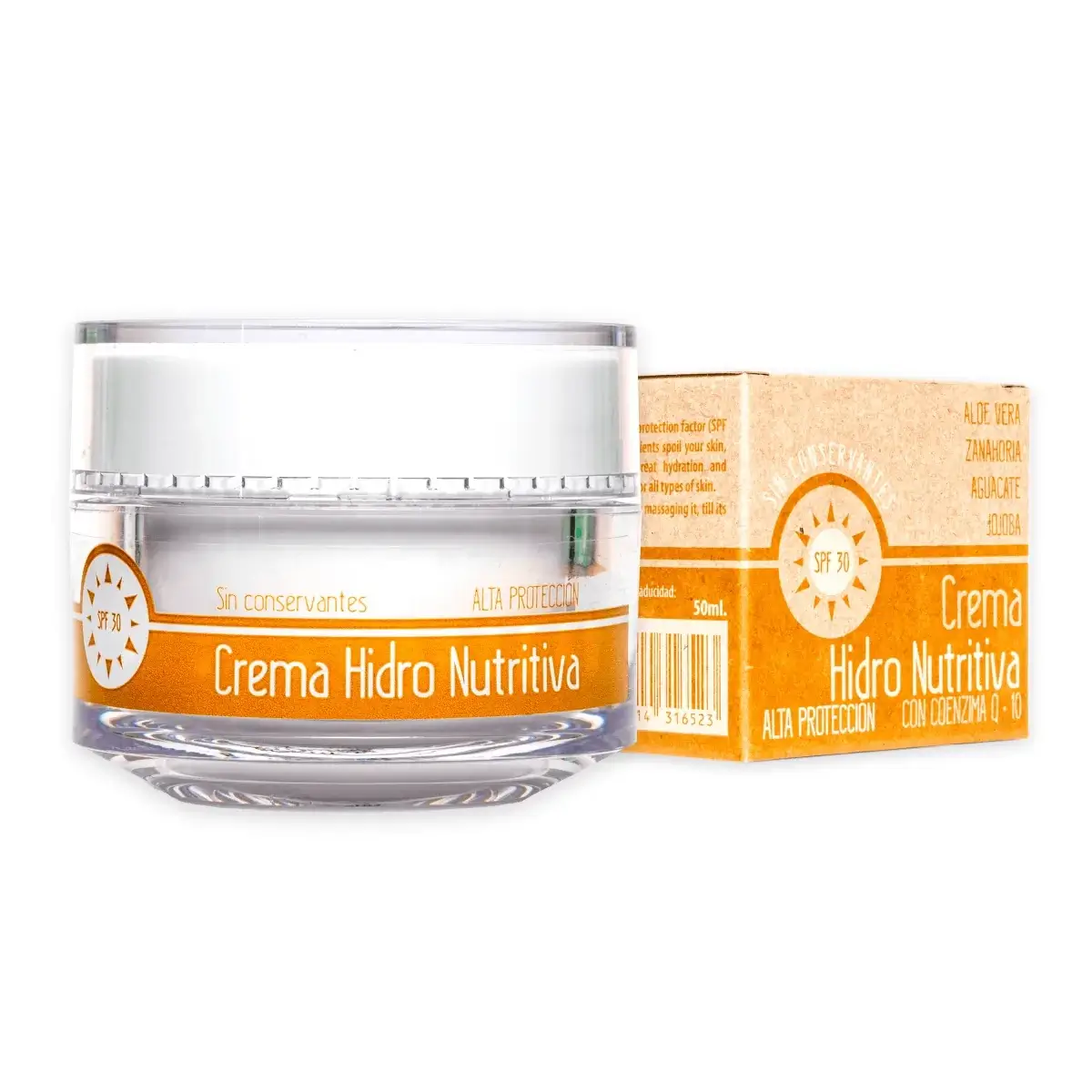 Crema facial solar de factor 30